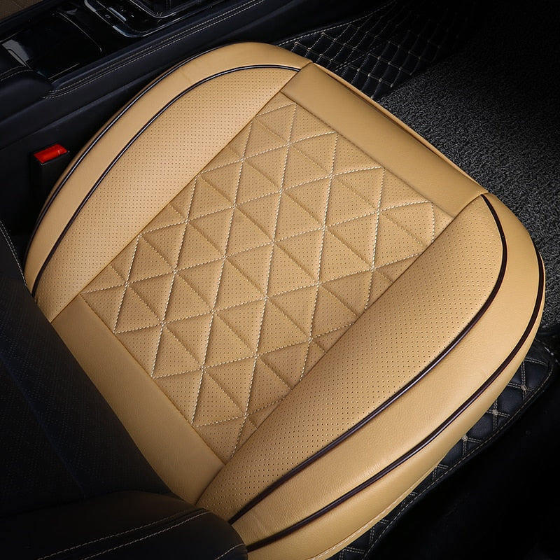 Leather Car Seat Cover Auto Chair Front Back Waterproof Cushion Protector Four Seasons Interior Accessories