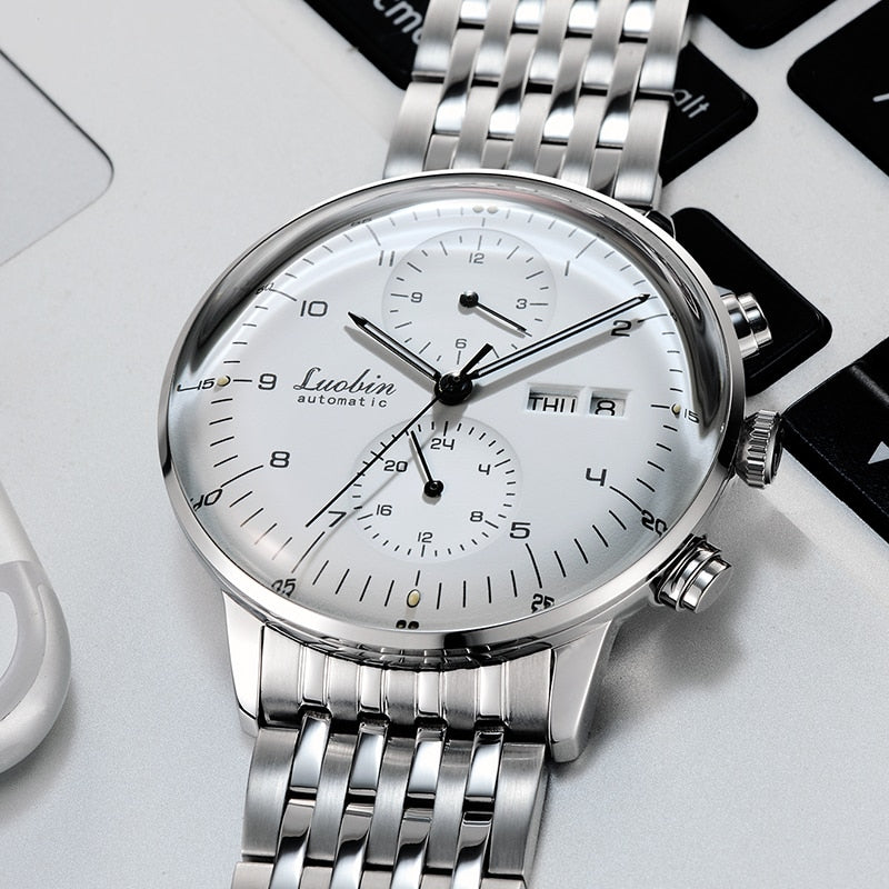 Men's Fashion Mechanical Watches Business Automatic Wristwatch Stainless Steel Luminous Designer Clock