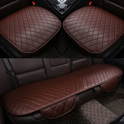 Leather Car Seat Cover Auto Chair Front Back Waterproof Cushion Protector Four Seasons Interior Accessories