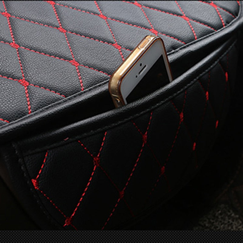 Leather Car Seat Cover Auto Chair Front Back Waterproof Cushion Protector Four Seasons Interior Accessories