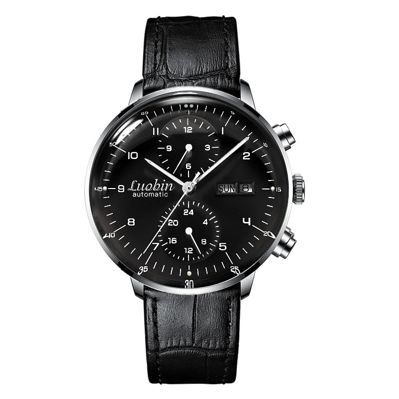 Men's Fashion Mechanical Watches Business Automatic Wristwatch Stainless Steel Luminous Designer Clock