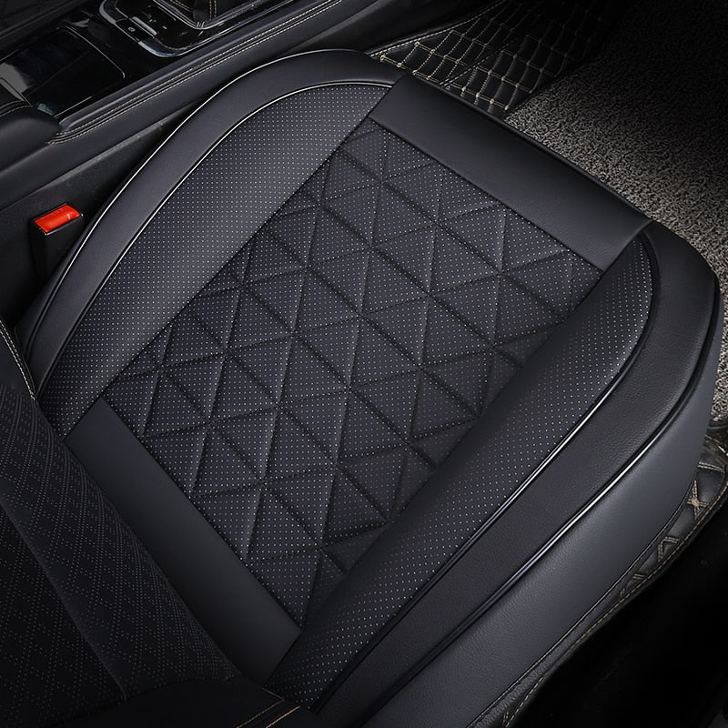 Leather Car Seat Cover Auto Chair Front Back Waterproof Cushion Protector Four Seasons Interior Accessories