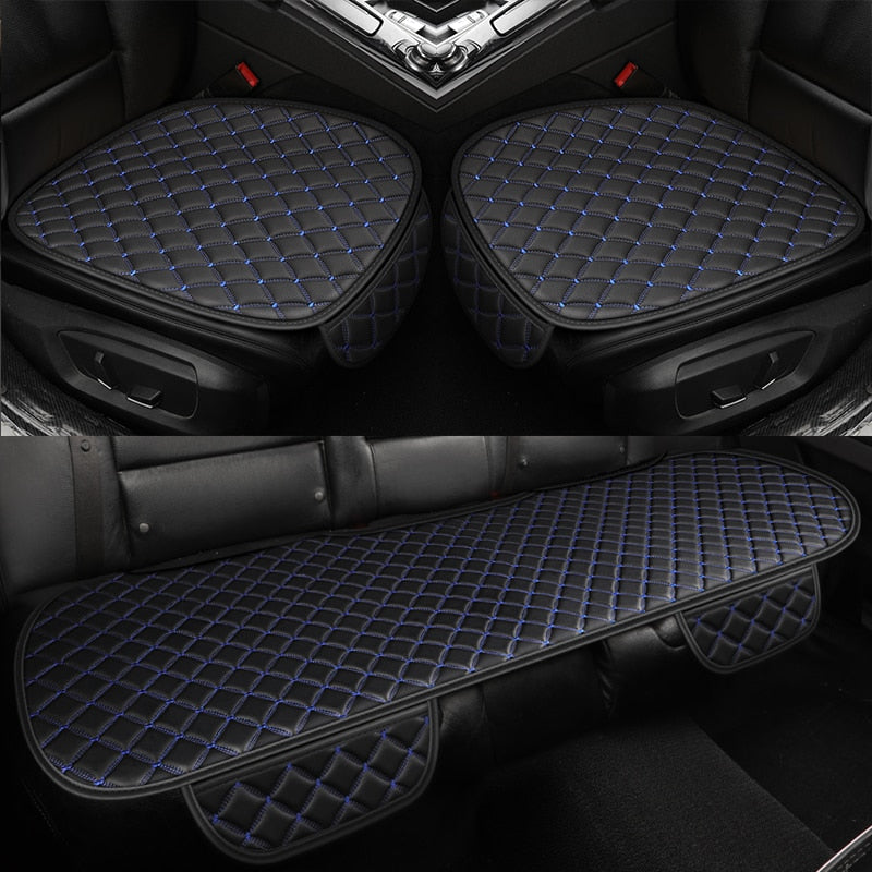 Leather Car Seat Cover Auto Chair Front Back Waterproof Cushion Protector Four Seasons Interior Accessories